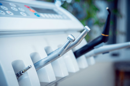 Medical equipment. Dental office. Light medical backgroundの写真素材