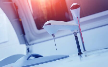 Medical equipment. Biochemistry test. Modern technology backgroundの写真素材