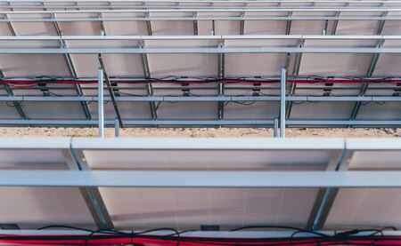 Solar panels, photovoltaic alternative electricity source. Backgroundの写真素材