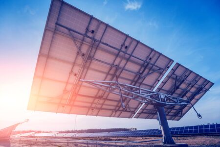 Solar panels, photovoltaic alternative electricity source. Backgroundの写真素材