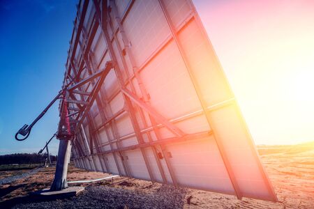 Solar panels, photovoltaic alternative electricity source. Backgroundの写真素材