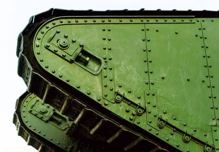 The old British tank. First world war.の写真素材