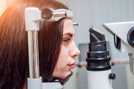 Slit lamp examination. Biomicroscopy of the anterior eye segment.
