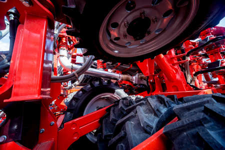 Modern agricultural machinery and equipment. Industrial details.の写真素材