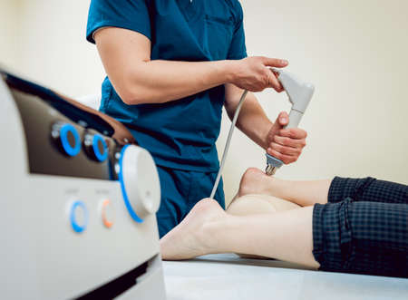 Shock wave therapy. The magnetic field, rehabilitation. の写真素材