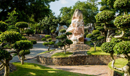 Luxury landscape design of the tropical garden.の写真素材