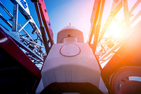 Modern agricultural machinery and equipment. Industrial details. Agricultural exhibitionの写真素材