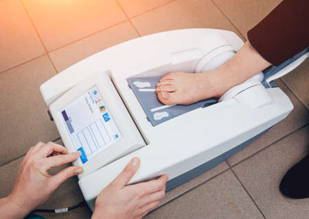 Portable medical equipment for diagnosis bone density. Backgroundの写真素材