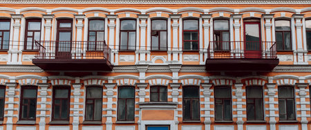 Facade of the historic building. Cental Europe style. Background