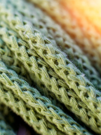 Ball of yarn on the table. Material for knitting. Beautiful background