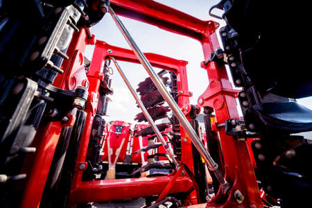 Modern agricultural machinery and equipment. Industrial details.の写真素材