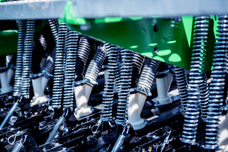 Modern agricultural machinery and equipment. Industrial details.の写真素材