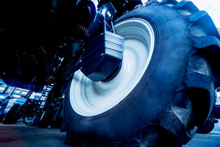 Modern agricultural machinery and equipment. Industrial details.の写真素材