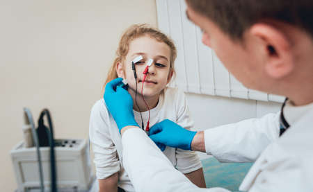 Reception at the doctor-neuropathologist. Medical examination in hospitalの写真素材