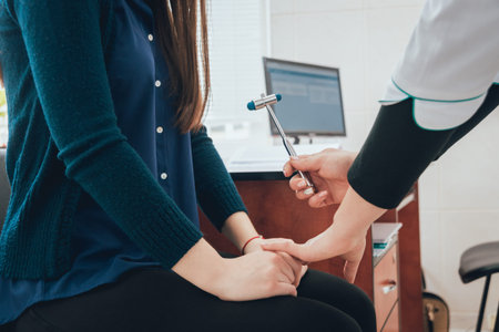Reception at the doctor-neuropathologist. Medical examination. Background