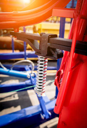 Modern agricultural machinery and equipment. Industrial details.の写真素材