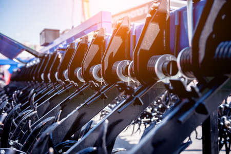 Modern agricultural machinery and equipment. Industrial details.の写真素材
