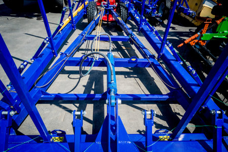 Modern agricultural machinery and equipment. Industrial details.