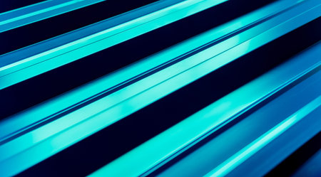 Green metallic roof tiles background with light pattern.