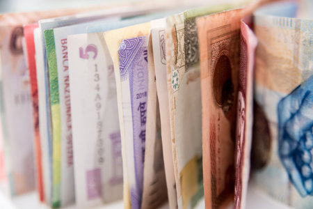 Paper money background of the different countries
