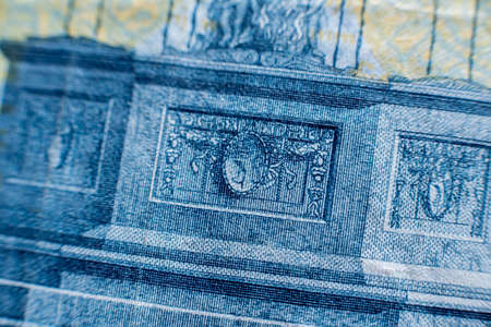 World money collection. Fragments of Hungary moneyの写真素材