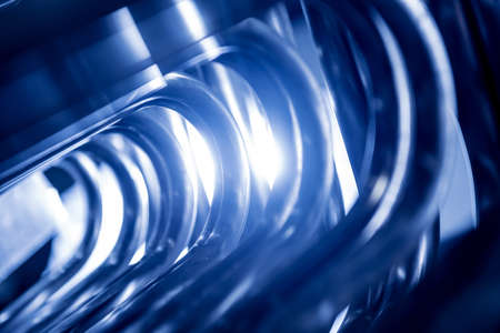 Abstract industrial background of metal pipes construction.の写真素材