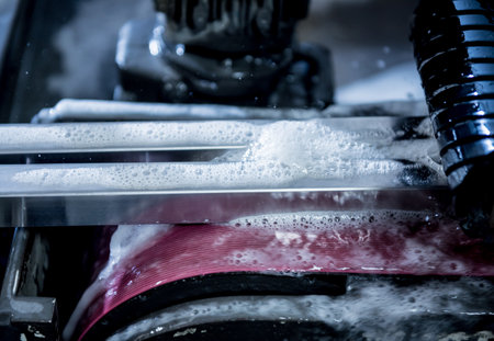 Roll bending industry machine make pipe formationの写真素材