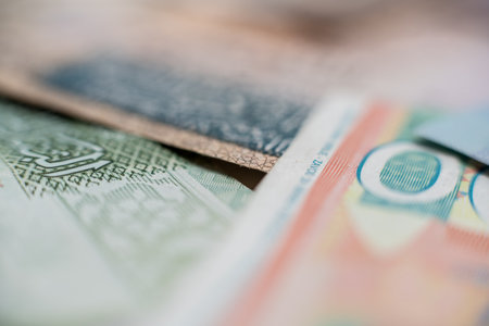 Paper money background of the different countriesの写真素材