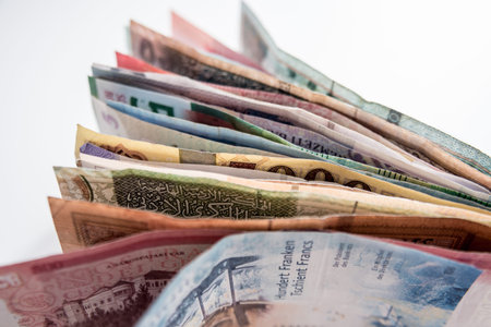 Paper money background of the different countries