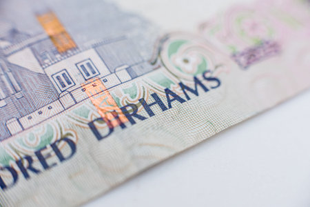 World money collection. Fragments of United Arab Emirates money