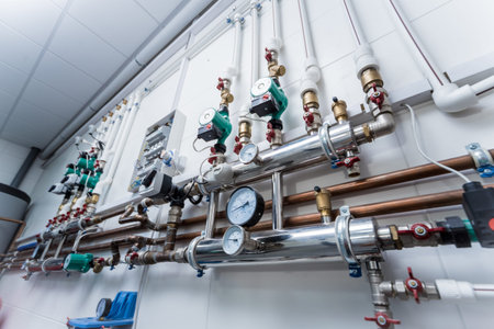 Boiler room equipment for modern heating system