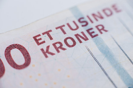 World money collection. Fragments of Denmark moneyの写真素材