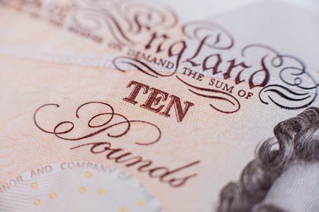 World money collection. Fragments of England moneyの写真素材