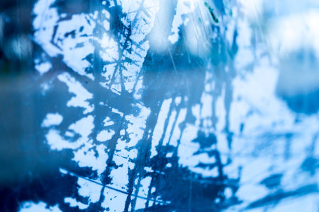 Beautiful overlay texture of old dirty window glass
