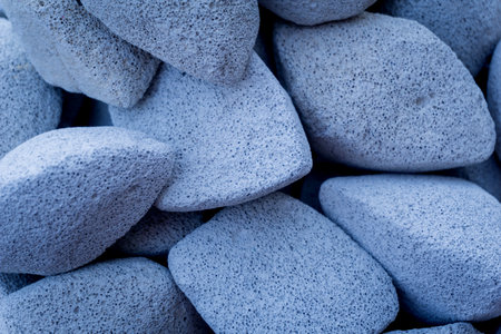 Texture of colored pumice stones for foot careの写真素材