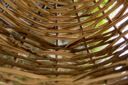 Background and texture of old natural woven straw