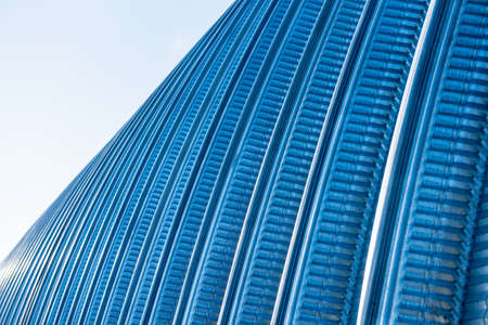The surface of a industrial metal roof. Abstract backgroundの写真素材