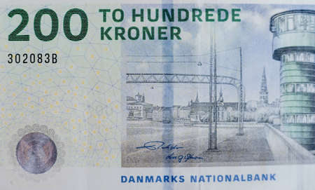 World money collection. Fragments of Denmark moneyの写真素材
