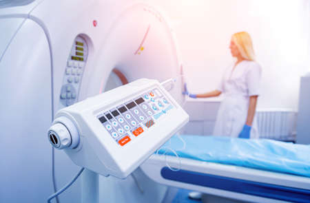 Computer tomography diagnostics in modern medical centerの写真素材