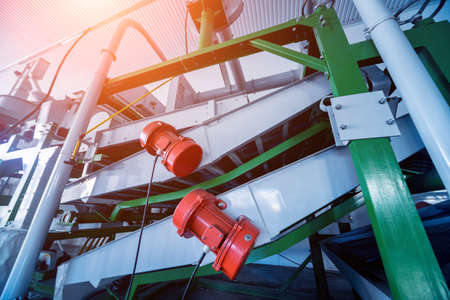 Modern equipment for peeling and roasting sunflower seedsの写真素材