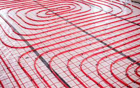 Water heating system and underfloor heating systemの写真素材