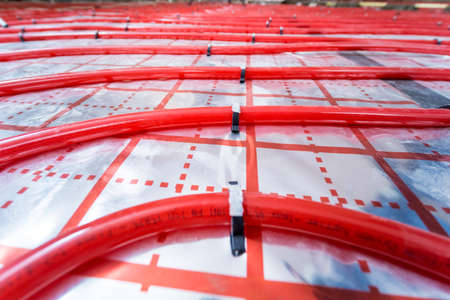 Water heating system and underfloor heating systemの写真素材