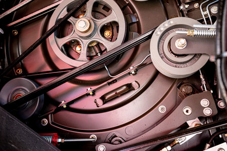 New modern agricultural machinery and equipment detailsの写真素材