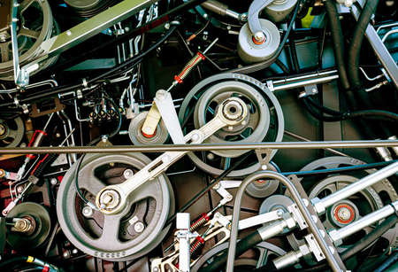 New modern agricultural machinery and equipment detailsの写真素材