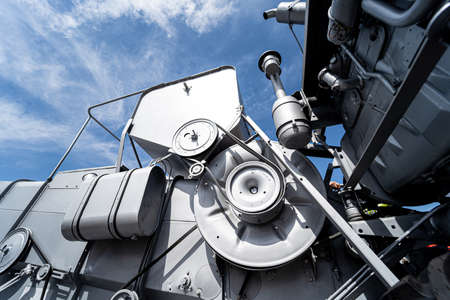 New modern agricultural machinery and equipment detailsの写真素材