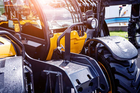 New modern agricultural machinery and equipment detailsの写真素材