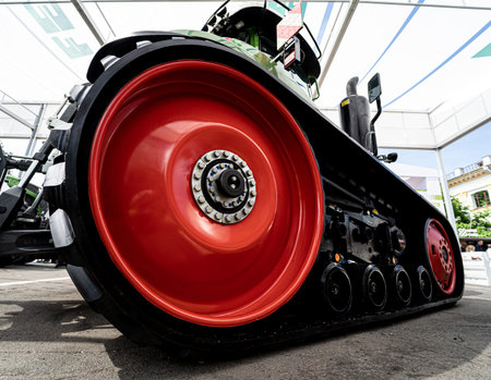 New modern agricultural machinery and equipment detailsの写真素材