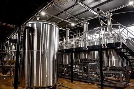 Craft beer brewing equipment in privat brewery