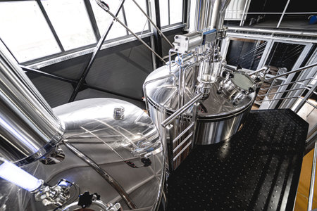 Craft beer brewing equipment in privat brewery