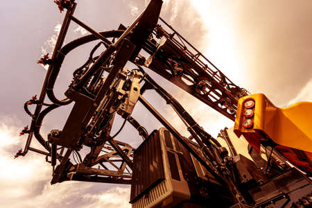 New modern agricultural machinery and equipment detailsの写真素材